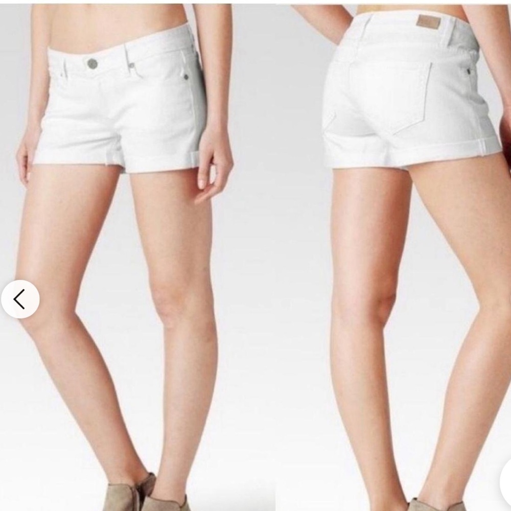 PAIGE Cream Jean Shorts for Women